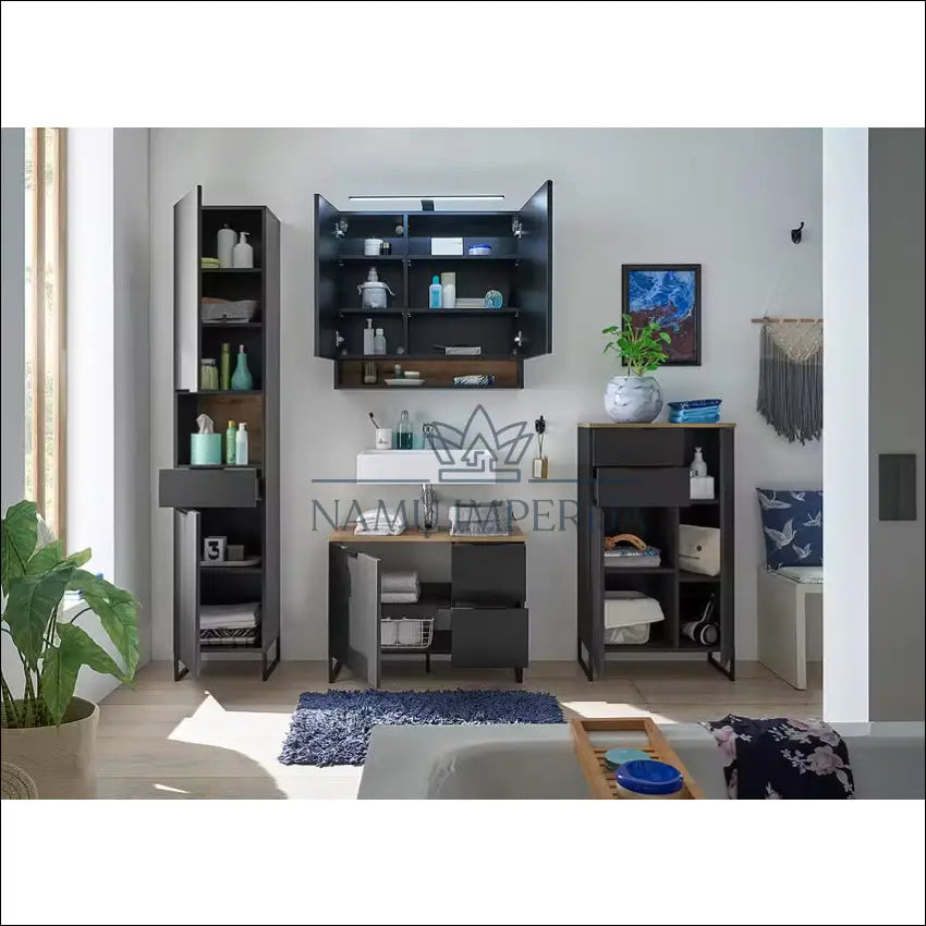 Pastatoma vonios spintelė KI1324 - €65 Save 50% 50-100, __label:Pristatymas 1-2 d.d., color-juoda, color-ruda,