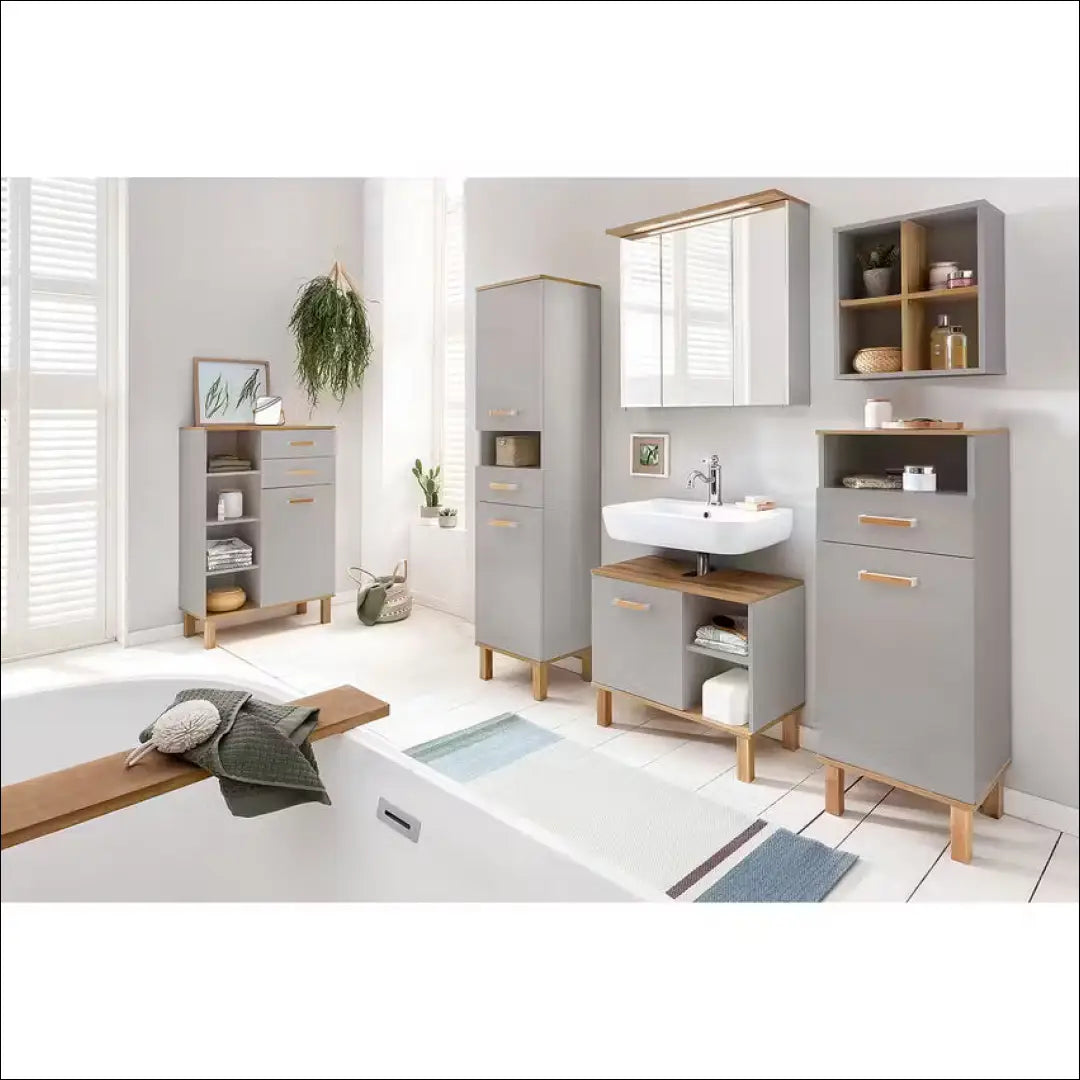 Pastatoma vonios spintelė KI1327 - €53 Save 50% 50-100, __label:Pristatymas 1-2 d.d., color-pilka, color-ruda,