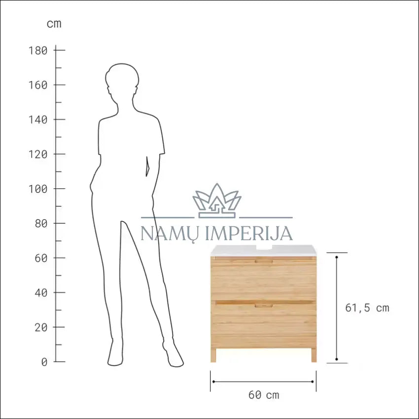 Pastatoma vonios spintelė KI1329 - €70 Save 50% 50-100, __label:Pristatymas 1-2 d.d., color-balta, color-ruda,