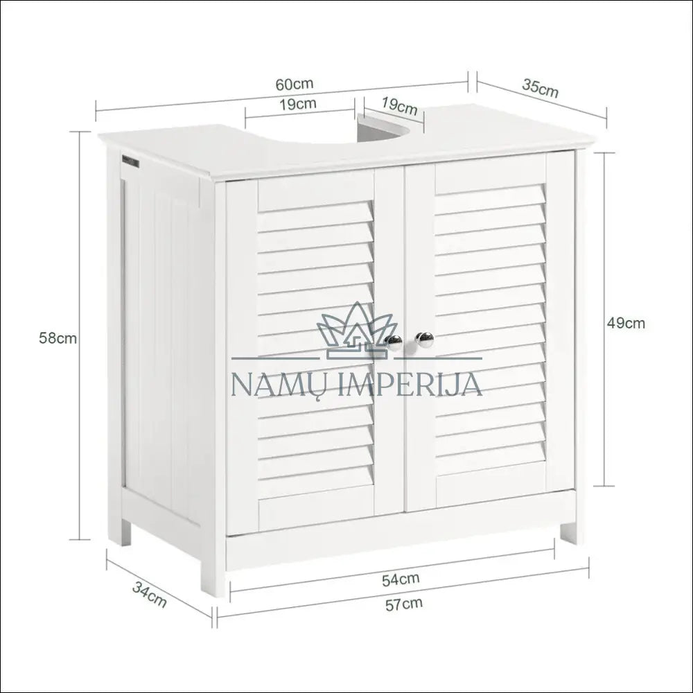Pastatoma vonios spintelė KI1357 - €46 Save 50% 25-50, __label:Pristatymas 1-2 d.d., color-balta, material-mdf,
