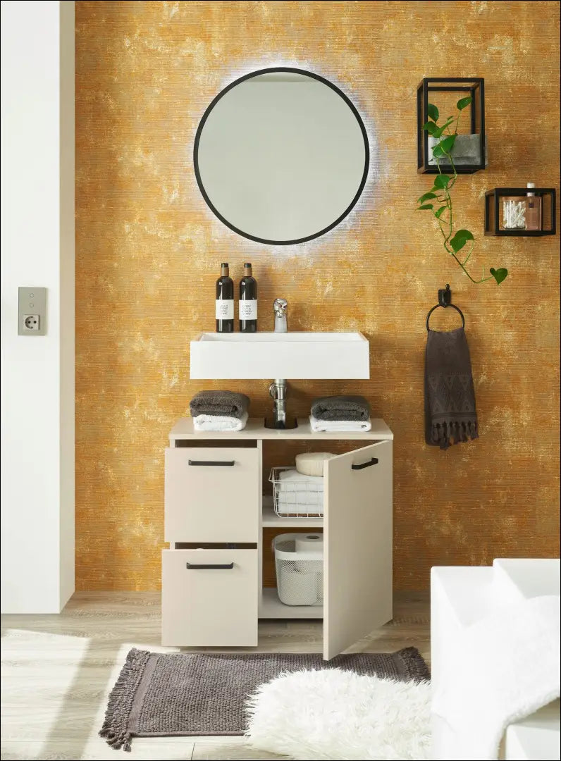 Pastatoma vonios spintelė KI1537 - €63 Save 50% 50-100, __label:Pristatymas 1-2 d.d., color-kremas, material-mediena,