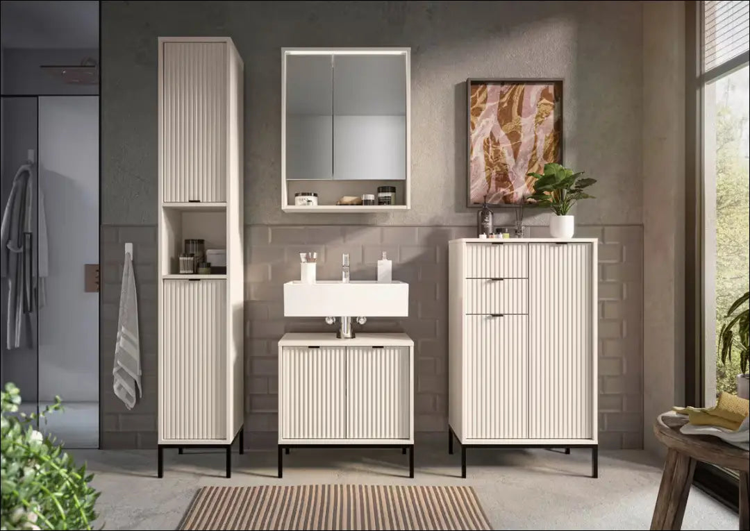 Pastatoma vonios spintelė KI1745 - €120 Save 50% 100-200, __label:Pristatymas 1-2 d.d., color-smelio, material-mediena,