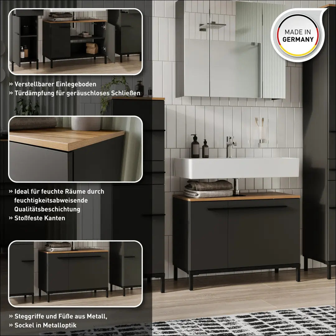 Pastatoma vonios spintelė KI1746 - €95 Save 50% 50-100, __label:Pristatymas 1-2 d.d., color-pilka, color-ruda,