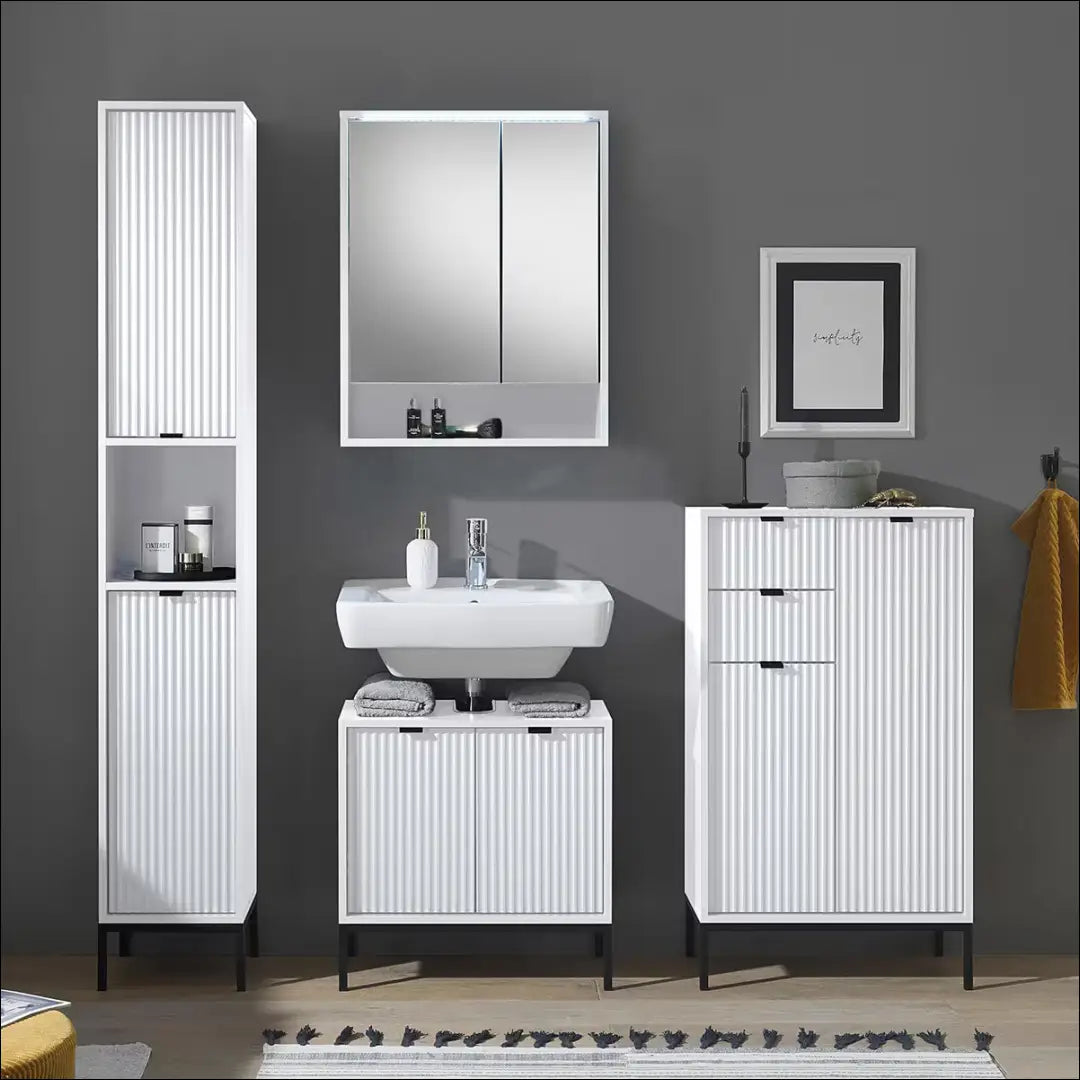 Pastatoma vonios spintelė KI1801 - €140 Save 50% 100-200, __label:Pristatymas 1-2 d.d., color-balta, material-mediena,