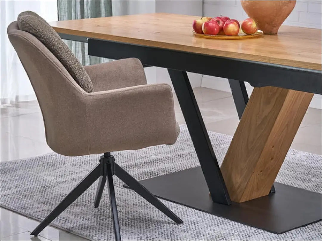 Pasukama kėdė LR002 - €103 Save 20% 100-200, __label:Pristatymas 5-14 d.d., color-ruda, kedes-valgomojo,