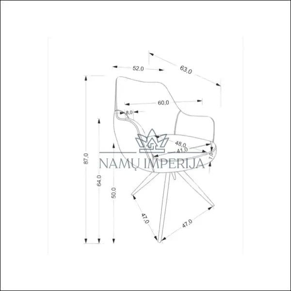 Pasukama kėdė LR010 - 100-200, __label:Pristatymas 5-14 d.d., color-pilka, color-smelio, kedes-valgomojo €100 to €200