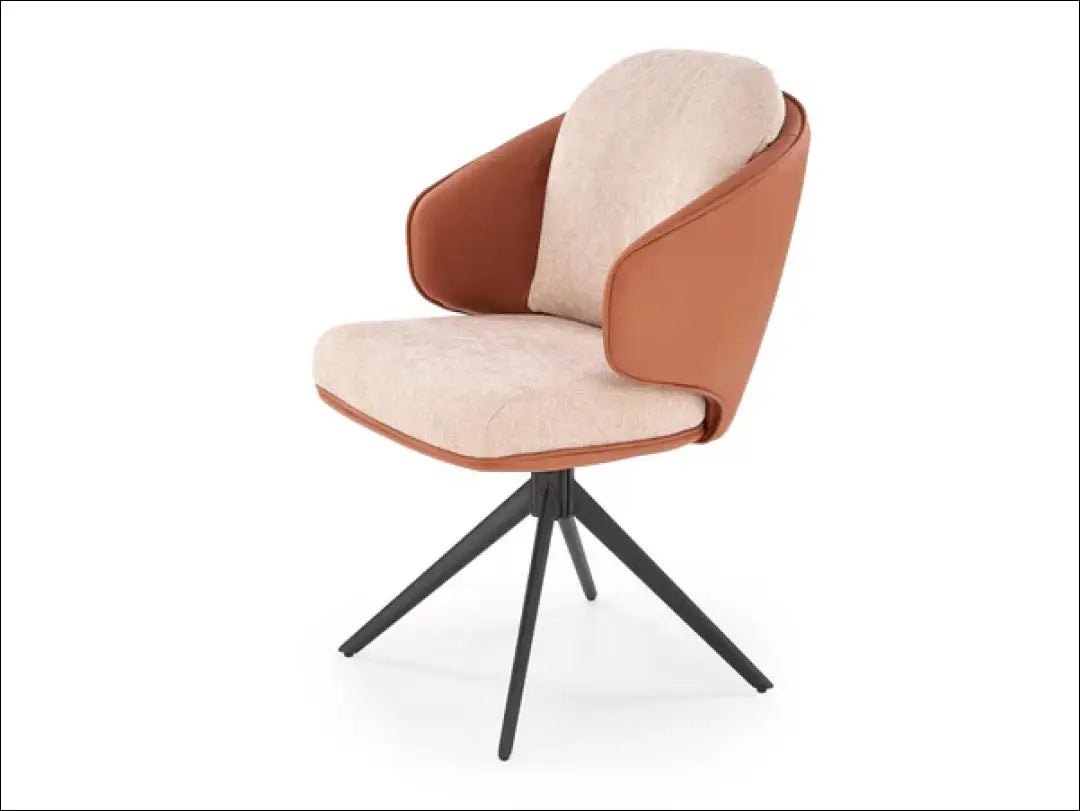 Pasukama kėdė LR012 - €120 Save 20% 100-200, __label:Pristatymas 5-14 d.d., color-ruda, color-smelio, kedes-valgomojo