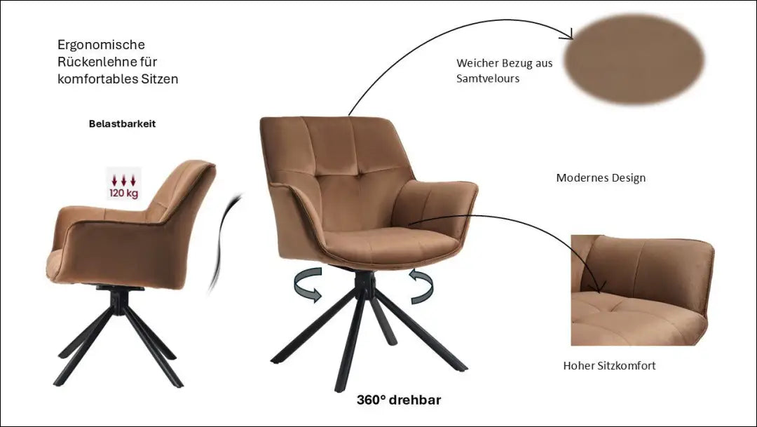 Pasukama kėdė VI1439 - €95 Save 50% 50-100, __label:Pristatymas 1-2 d.d., biuro-baldai, biuro-kedes, color-ruda €50