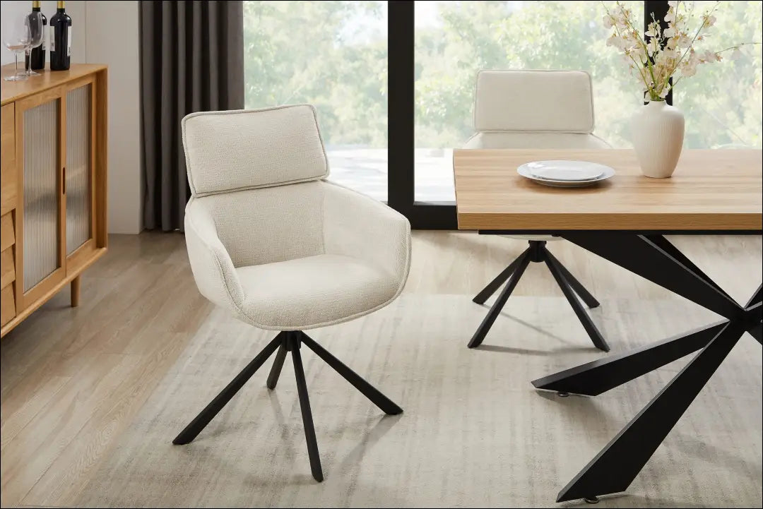 Pasukama kėdė VI1506 - €68 Save 50% 50-100, __label:Pristatymas 1-2 d.d., color-kremas, kedes-valgomojo,
