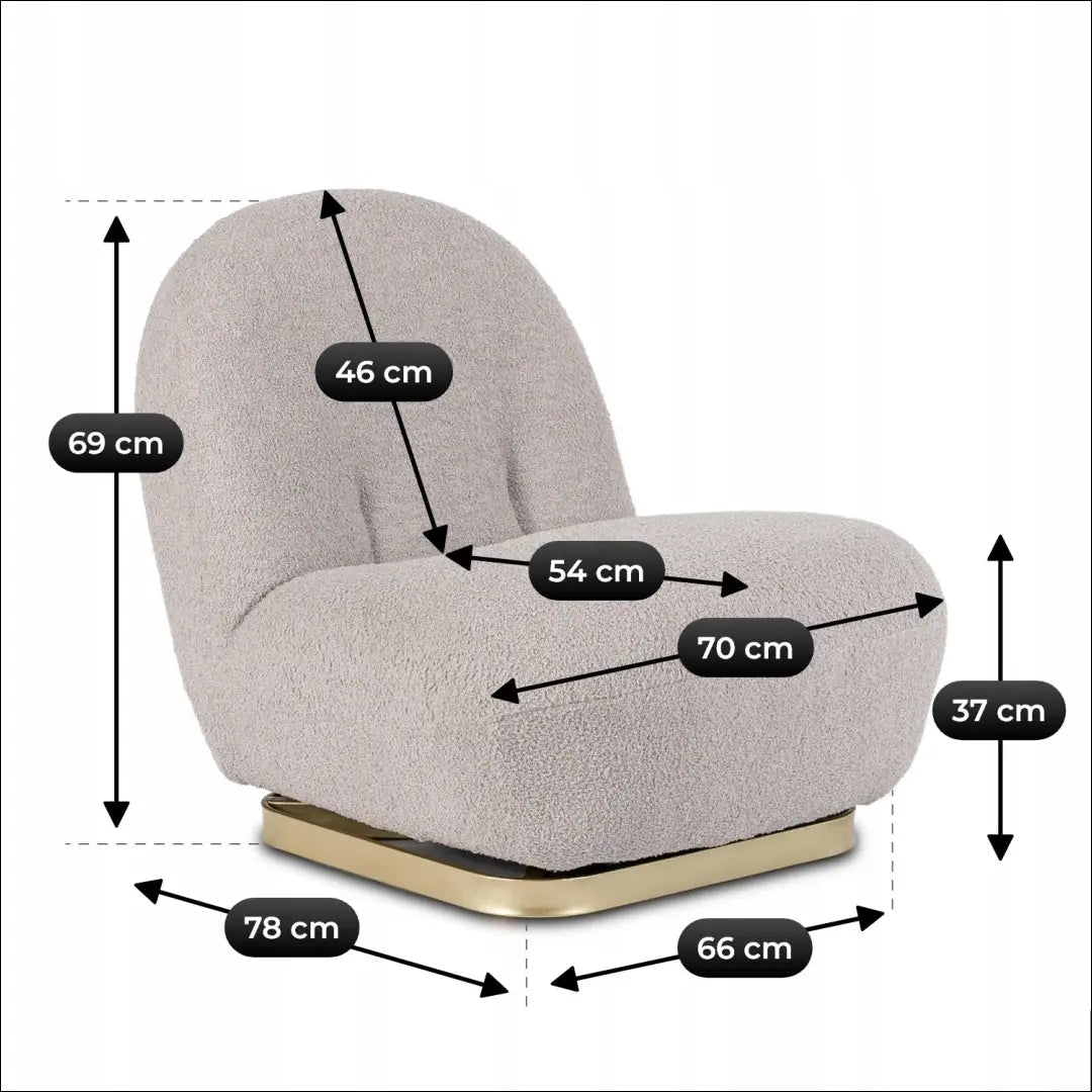 Pasukama poilsio kėdė pilka boucle TE2466 - €207 Save 15% __label:Pristatymas 5-14 d.d., Newelite Naujausi produktai