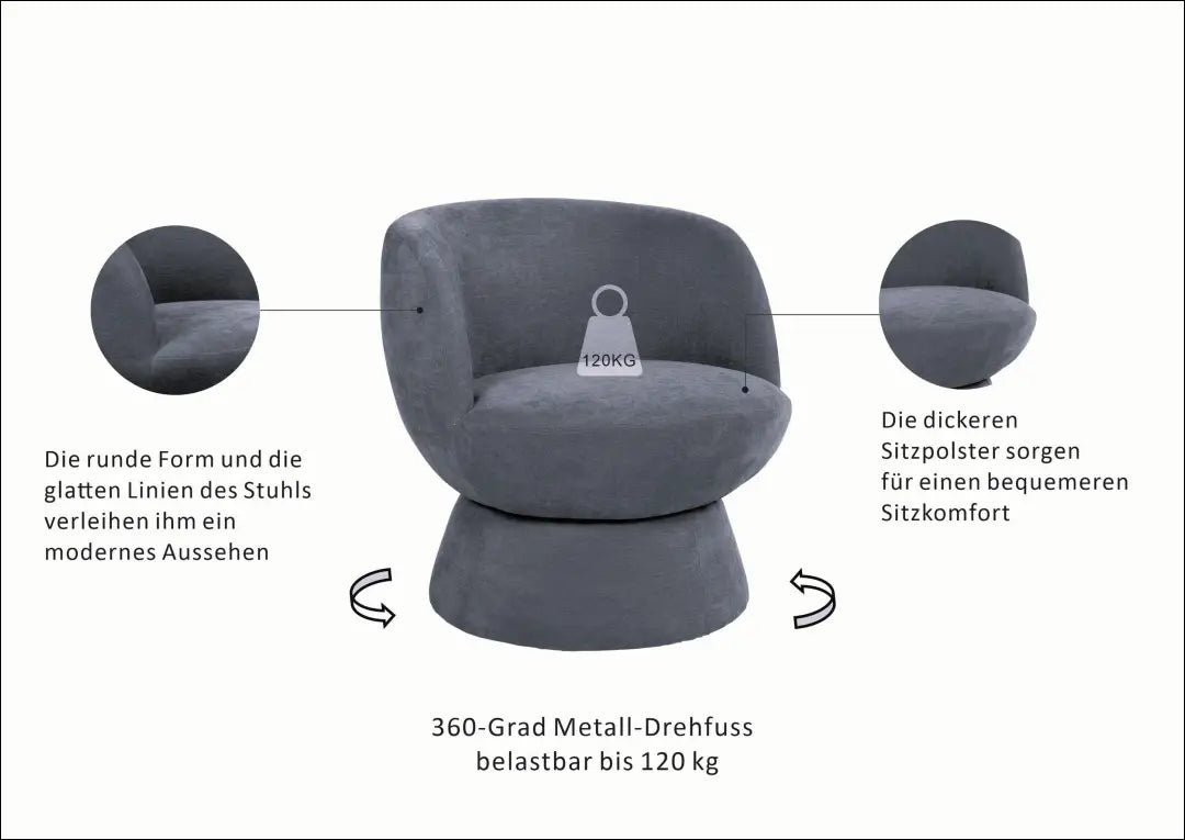 Pasukamas fotelis MI978 - €190 Save 50% 100-200, __label:Pristatymas 1-2 d.d., color-pilka, foteliai,