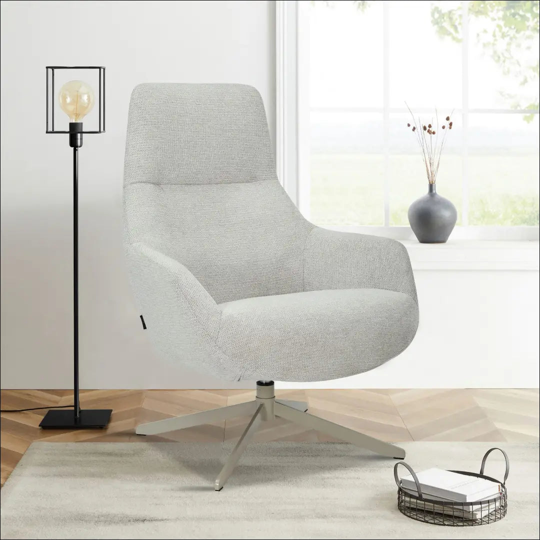 Pasukamas fotelis MI985 - €215 Save 50% __label:Pristatymas 1-2 d.d., color-smelio, foteliai, material-gobelenas,