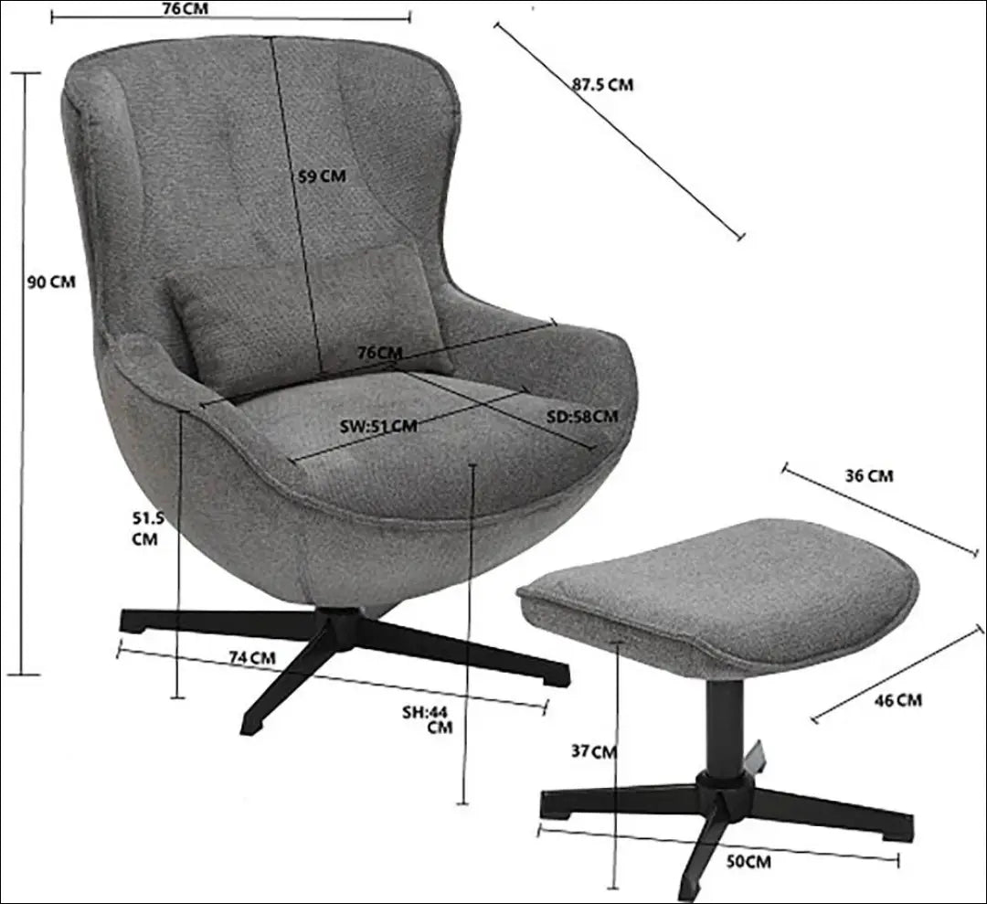 Pasukamas fotelis su kojų kėdute MI971 - €290 Save 50% __label:Pristatymas 1-2 d.d., color-ruda, foteliai,