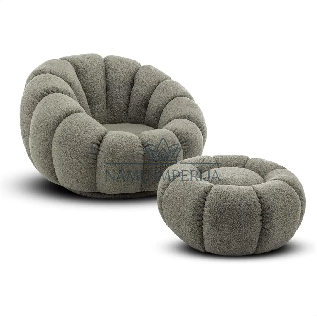 Pasukamas fotelis su pufu MI734 - €315 Save 50% __label:Pristatymas 1-2 d.d., color-zalia, foteliai,