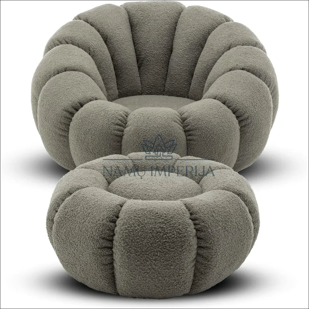 Pasukamas fotelis su pufu MI734 - €315 Save 50% __label:Pristatymas 1-2 d.d., color-zalia, foteliai,