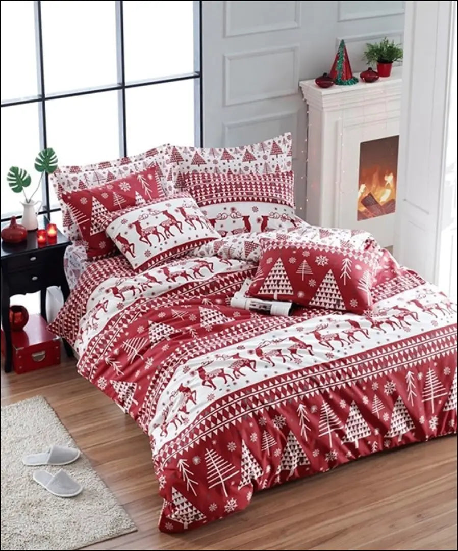 Patalynės komplektas (3 dalys) DI10264 - €34 Save 50% 25-50, __label:Pristatymas 1-2 d.d., color-balta, color-raudona,