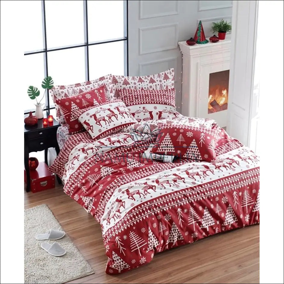 Patalynės komplektas (3 dalys) DI10264 - €34 Save 50% 25-50, __label:Pristatymas 1-2 d.d., color-balta, color-raudona,