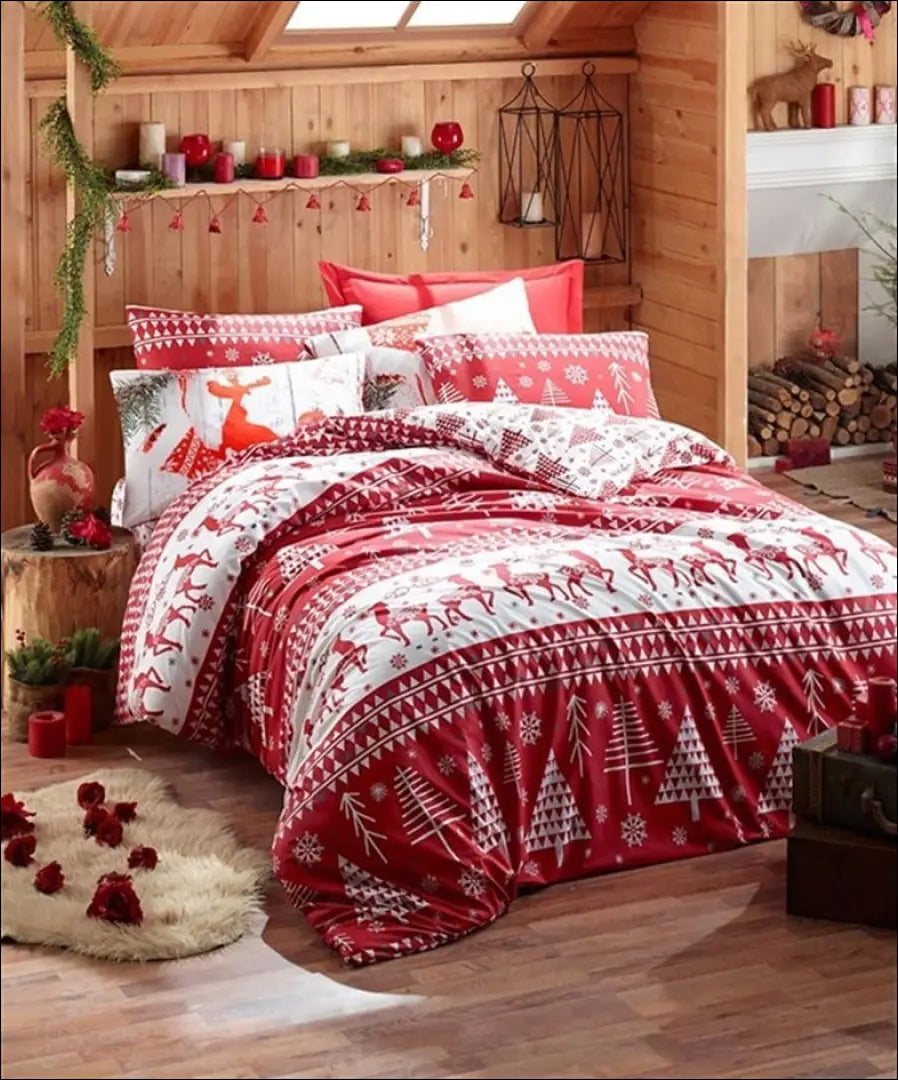 Patalynės komplektas (3 dalys) DI10264 - €34 Save 50% 25-50, __label:Pristatymas 1-2 d.d., color-balta, color-raudona,
