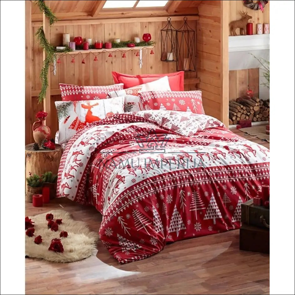 Patalynės komplektas (3 dalys) DI10264 - €34 Save 50% 25-50, __label:Pristatymas 1-2 d.d., color-balta, color-raudona,
