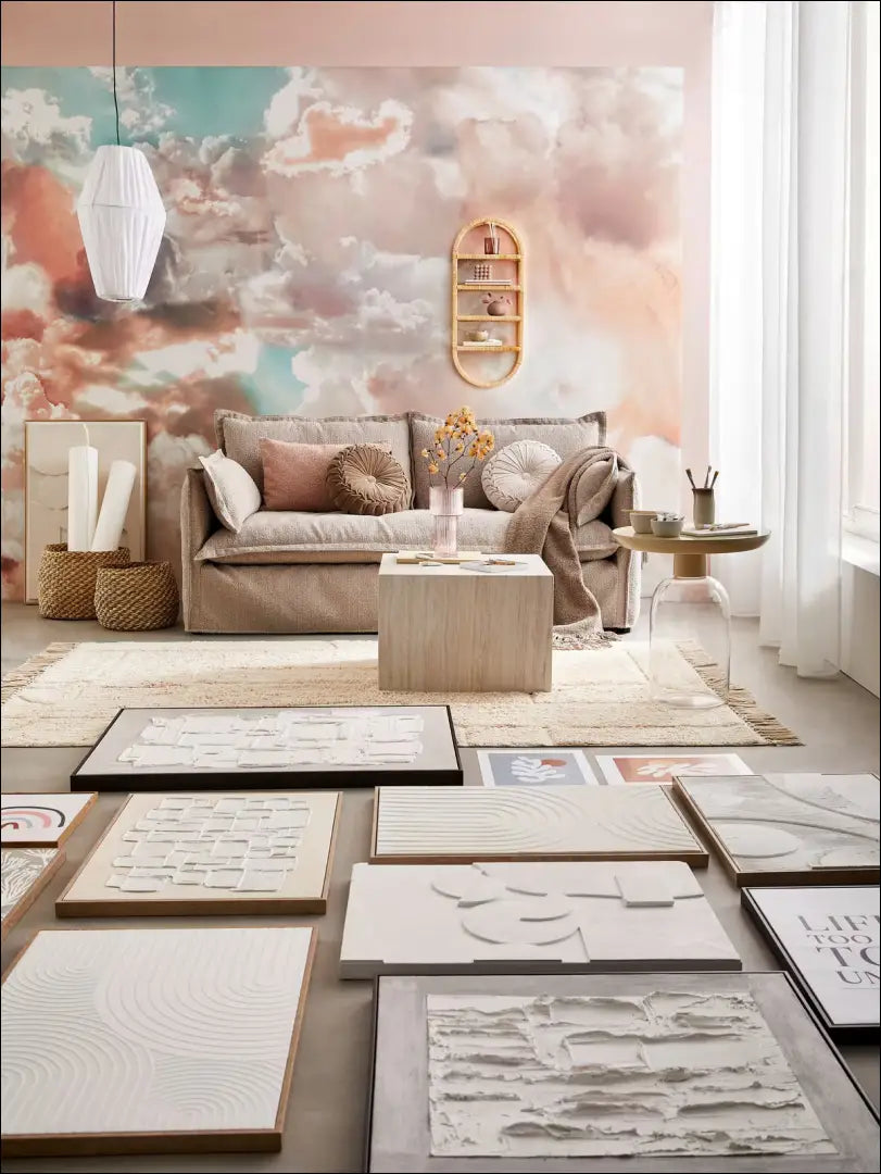 Paveikslas DI12630 - €30 Save 60% 25-50, __label:Pristatymas 1-2 d.d., color-balta, color-smelio, material-mdf Balta