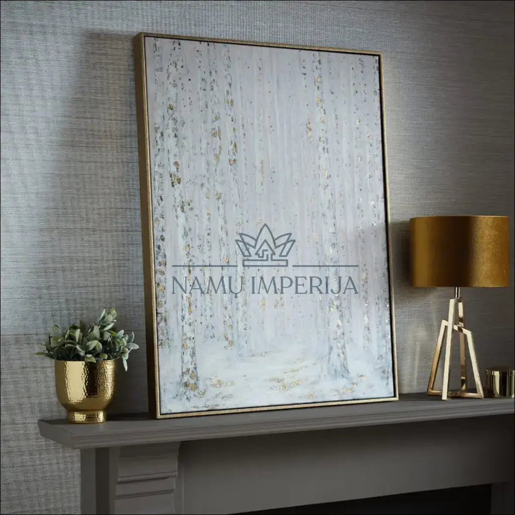 Paveikslas DI9814 - €55 Save 50% 50-100, __label:Pristatymas 1-2 d.d., color-auksine, color-balta, interjeras €50
