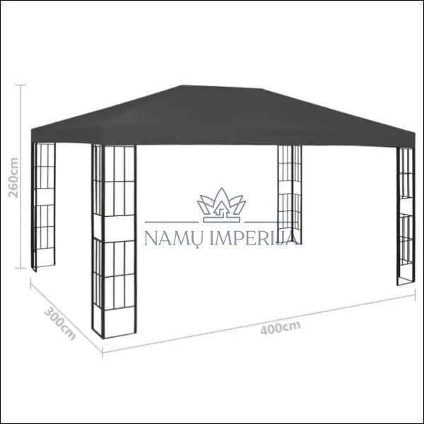 Pavėsinė LI736 - €135 Save 50% 100-200, __label:Pristatymas 1-2 d.d., color-pilka, lauko baldai, material-metalas €100