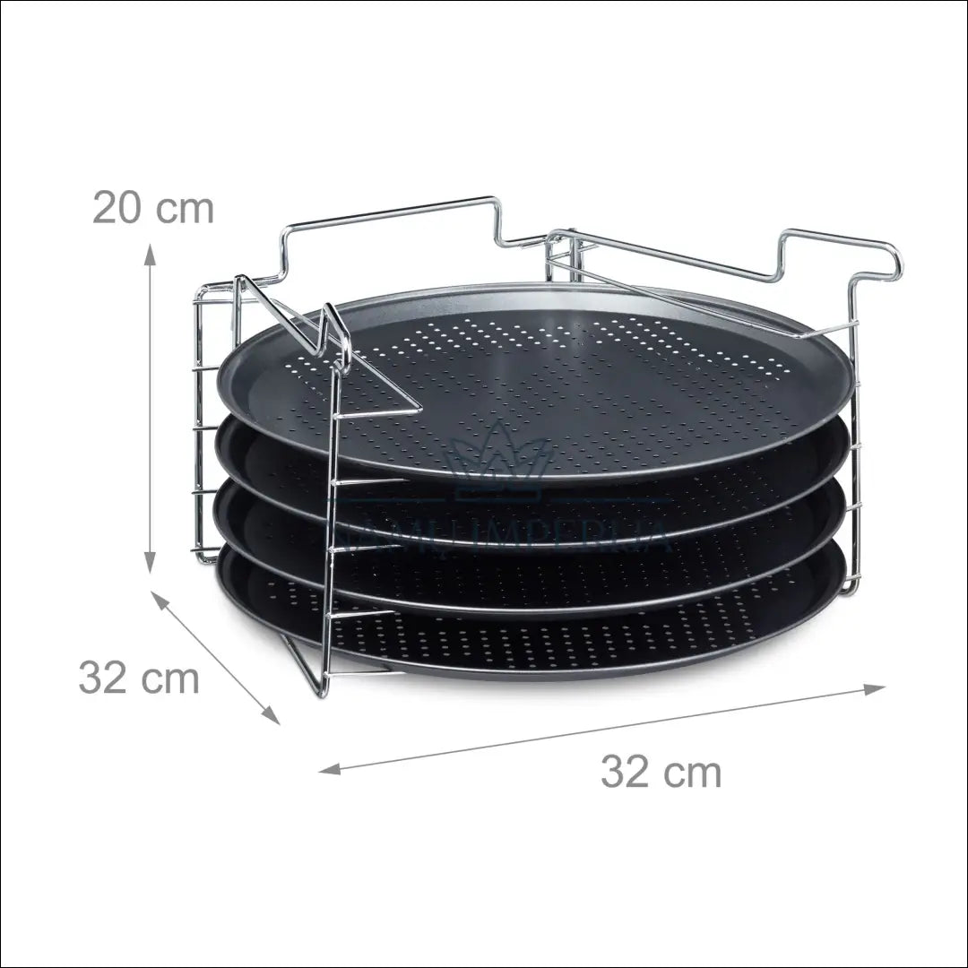 Picos padėklų komplektas su stovu DI9377 - €20 Save 60% __label:Pristatymas 1-2 d.d., color-pilka, interjeras,