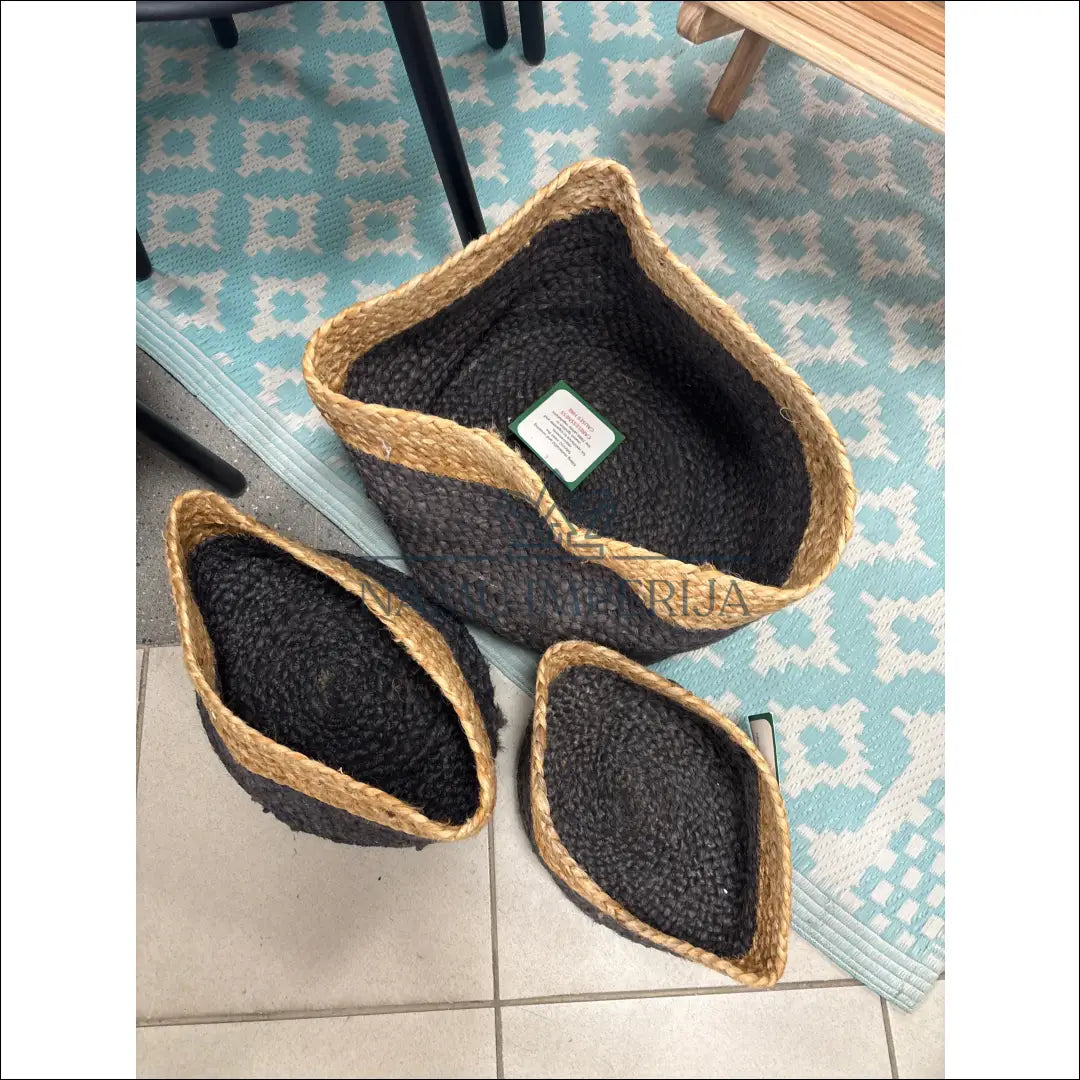 Pintų krepšių komplektas (3vnt) DI9096 - €10 Save 50% __label:Pristatymas 1-2 d.d., color-melyna, color-smelio,
