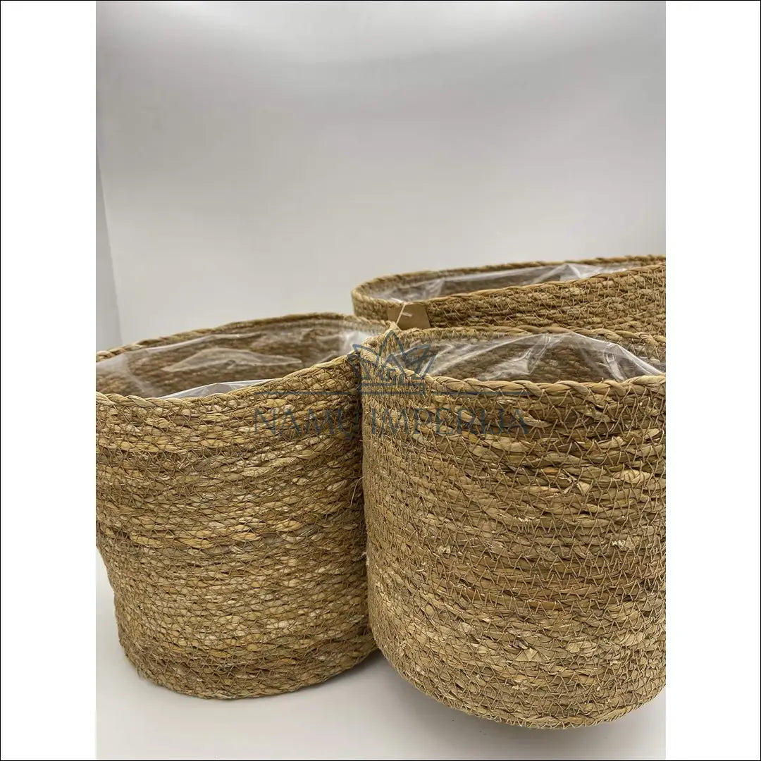 Pintų vazonų komplektas (3vnt) DI9101 - €12 Save 50% __label:Pristatymas 1-2 d.d., color-smelio, interjeras, under-25,