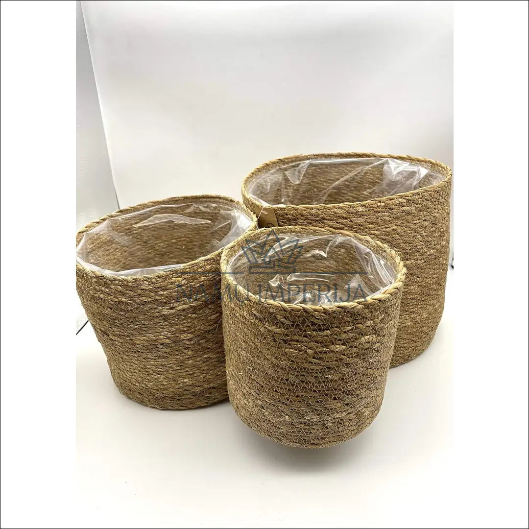 Pintų vazonų komplektas (3vnt) DI9101 - €12 Save 50% __label:Pristatymas 1-2 d.d., color-smelio, interjeras, under-25,