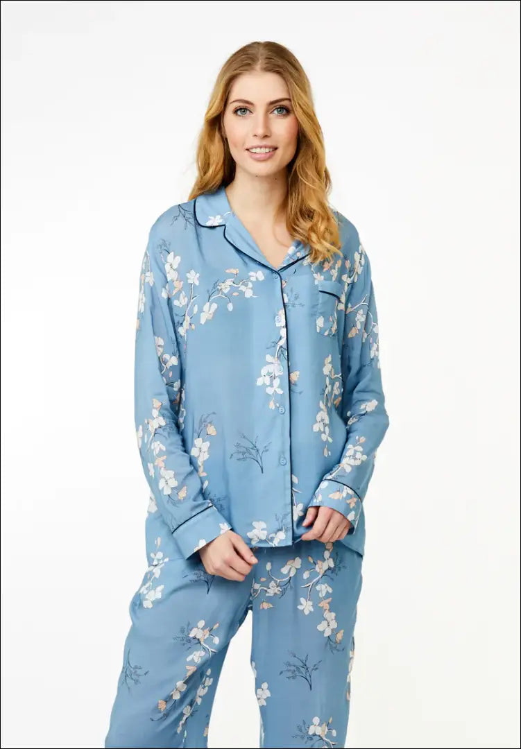Pižamos marškiniai “CCDK’ DI7579 - __label:Pristatymas 1-2 d.d., color-melyna, material-viskoze, pizamos, tekstile Iki