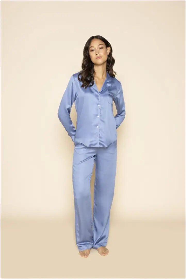 Pižamos marškiniai ’Le Nap’ DI7622 - €31 Save 65% 25-50, __label:Pristatymas 1-2 d.d., color-melyna, material-viskoze,