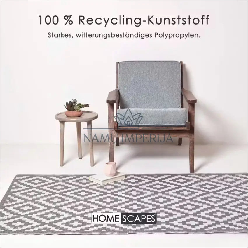 Plastikinis kilimėlis RU891 €17 Save 50% __label:Pristatymas 1 2 d.d., color balta, pilka, kilimai, lauko 120 cm x 180