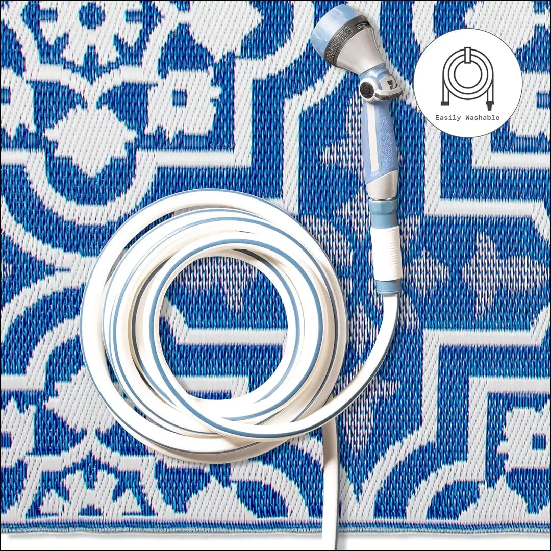 Plastikinis lauko kilimas RU1038 - €75 Save 50% 50-100, __label:Pristatymas 1-2 d.d., color-balta, color-melyna,