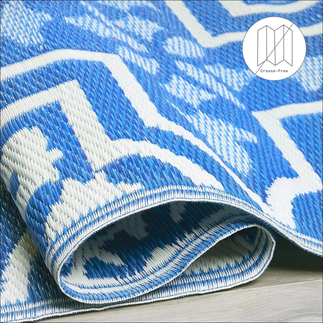 Plastikinis lauko kilimas RU1038 - €75 Save 50% 50-100, __label:Pristatymas 1-2 d.d., color-balta, color-melyna,