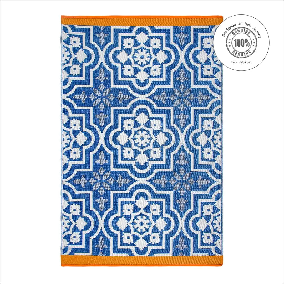 Plastikinis lauko kilimas RU1038 - €75 Save 50% 50-100, __label:Pristatymas 1-2 d.d., color-balta, color-melyna,