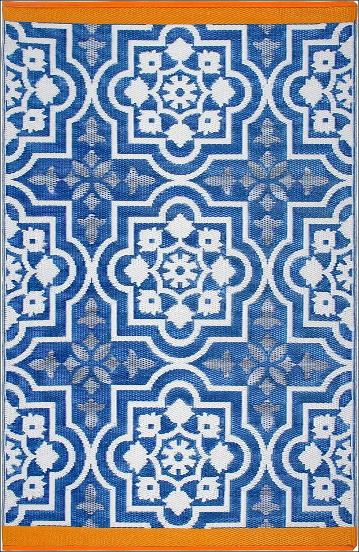 Plastikinis lauko kilimas RU1038 - €75 Save 50% 50-100, __label:Pristatymas 1-2 d.d., color-balta, color-melyna,