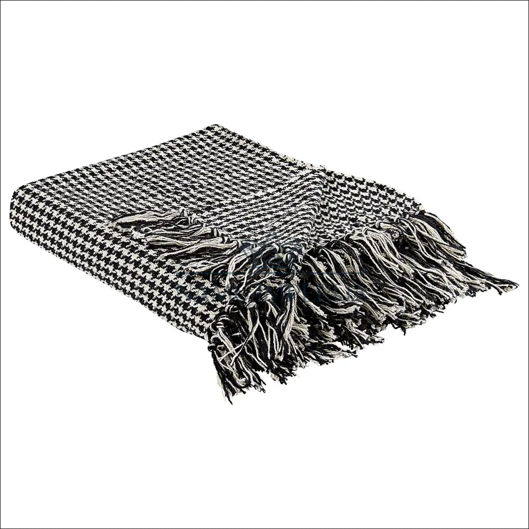 Pledas (125x150cm) DI10288 - €14 Save 70% __label:Pristatymas 1-2 d.d., color-balta, color-juoda, material-medvilne,