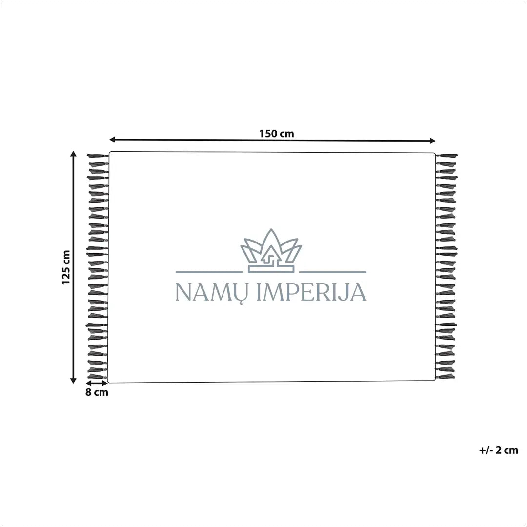 Pledas (125x150cm) DI10288 - €14 Save 70% __label:Pristatymas 1-2 d.d., color-balta, color-juoda, material-medvilne,