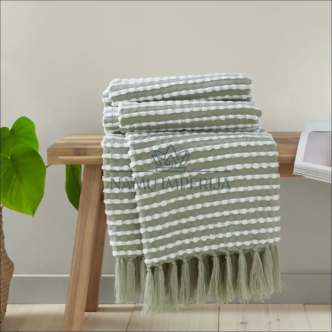 Pledas (125x150cm) DI9152 - €14 Save 50% __label:Pristatymas 1-2 d.d., color-balta, color-zalia, material-akrilas,