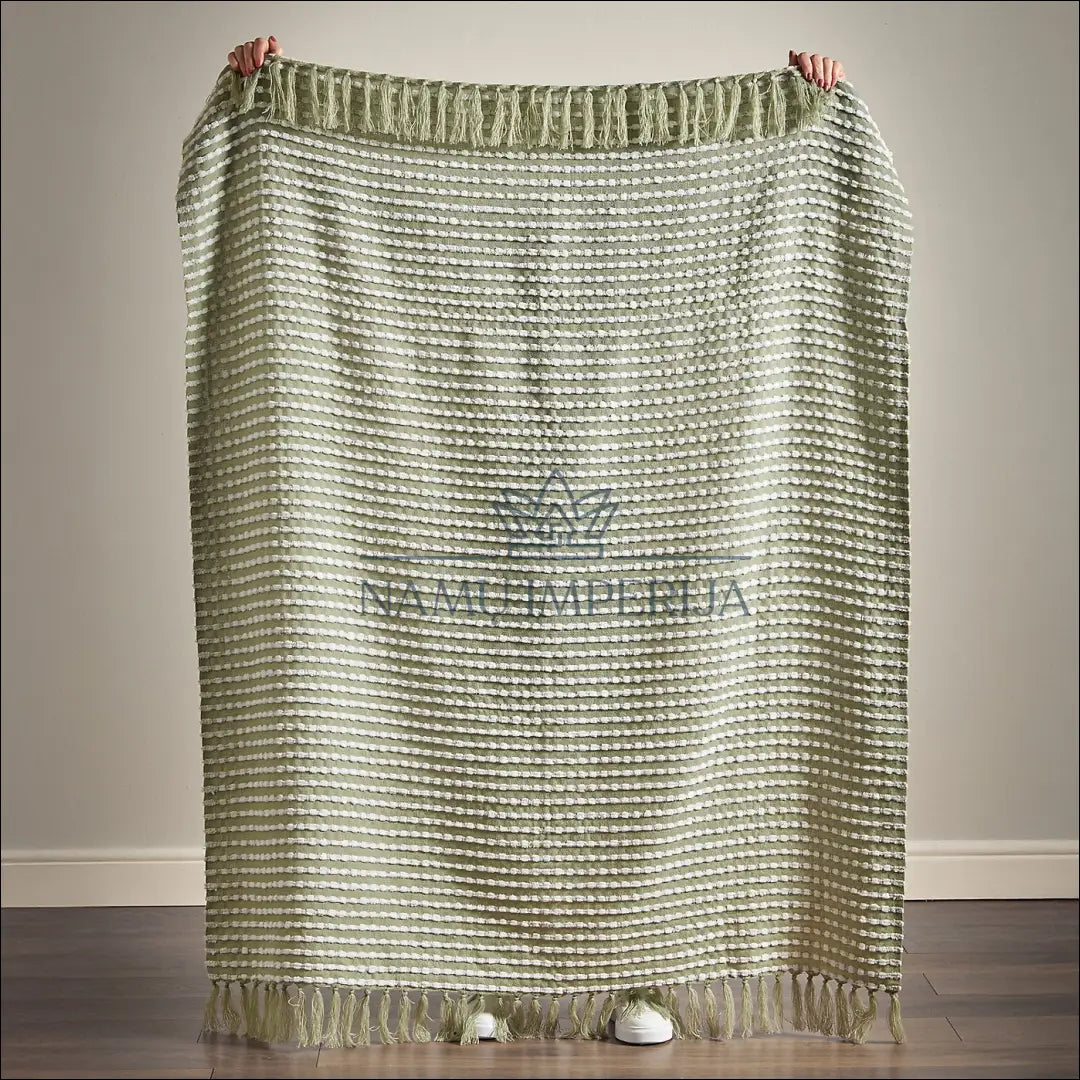 Pledas (125x150cm) DI9152 - €14 Save 50% __label:Pristatymas 1-2 d.d., color-balta, color-zalia, material-akrilas,