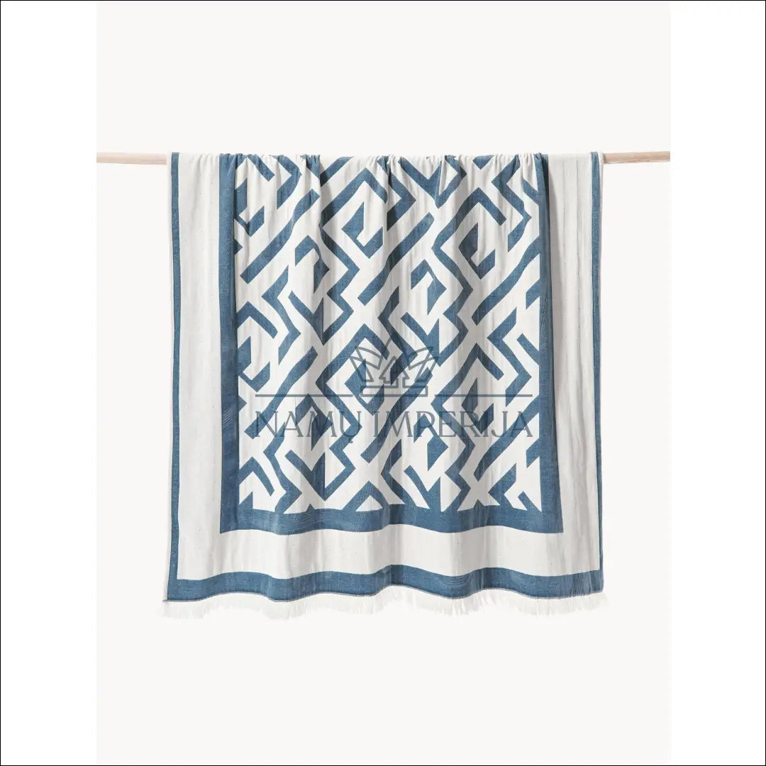 Pledas (130x170cm) DI4945 €21 Save 70% __label:Pristatymas 1 2 d.d., color kremas, melyna, material medvilne,
