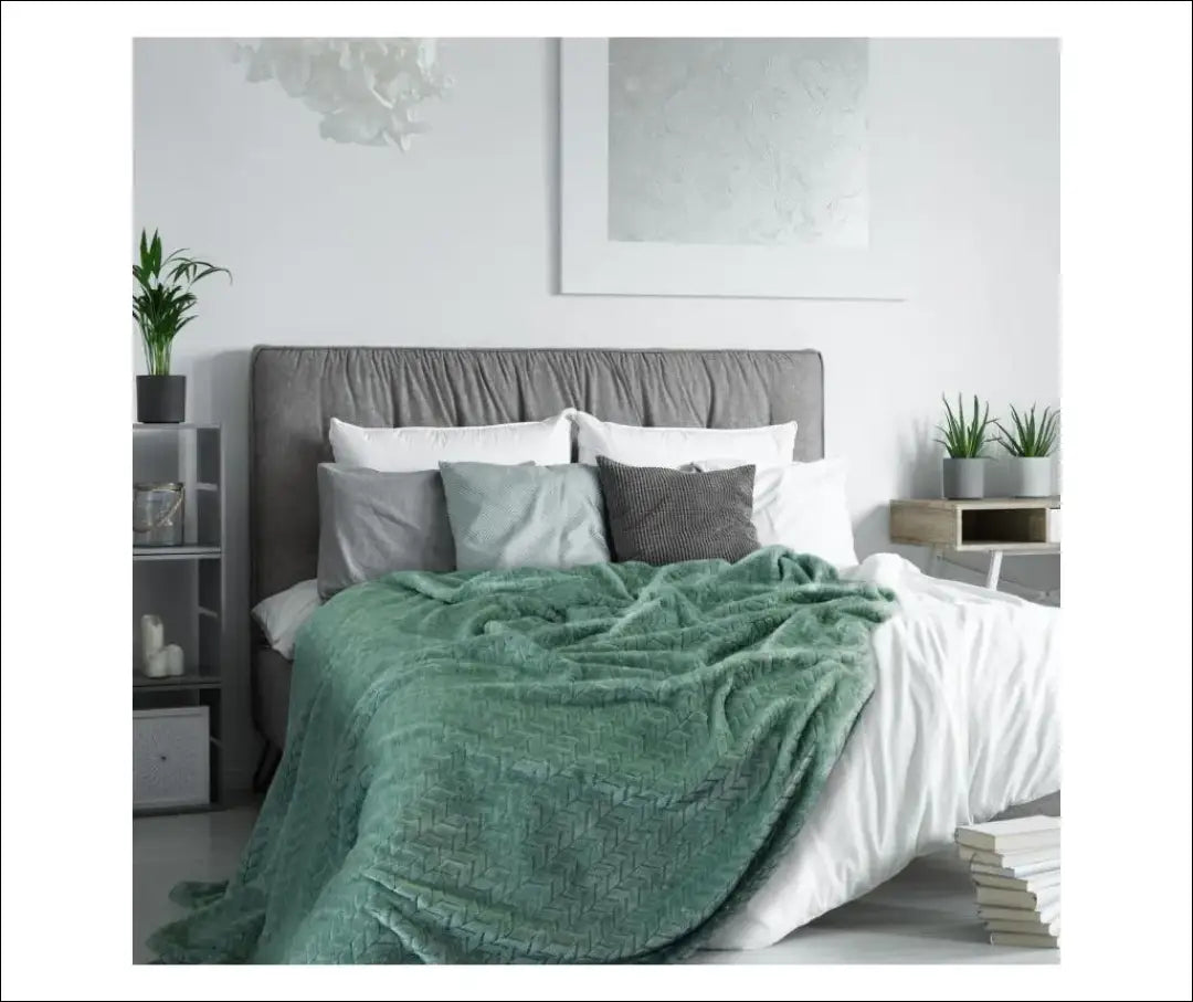 Pledas (150x200cm) DI10261 - €18 Save 70% __label:Pristatymas 1-2 d.d., color-zalia, material-poliesteris, pledai,