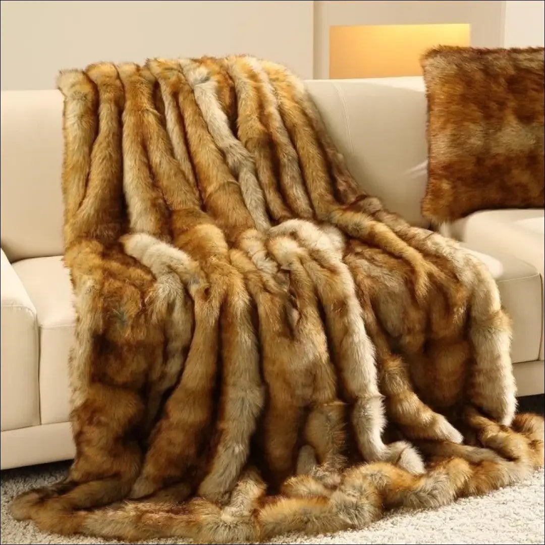 Pledas (150x200cm) DI10384 - €52 Save 70% 50-100, __label:Pristatymas 1-2 d.d., color-ruda, material-dirbtinis-kailis,