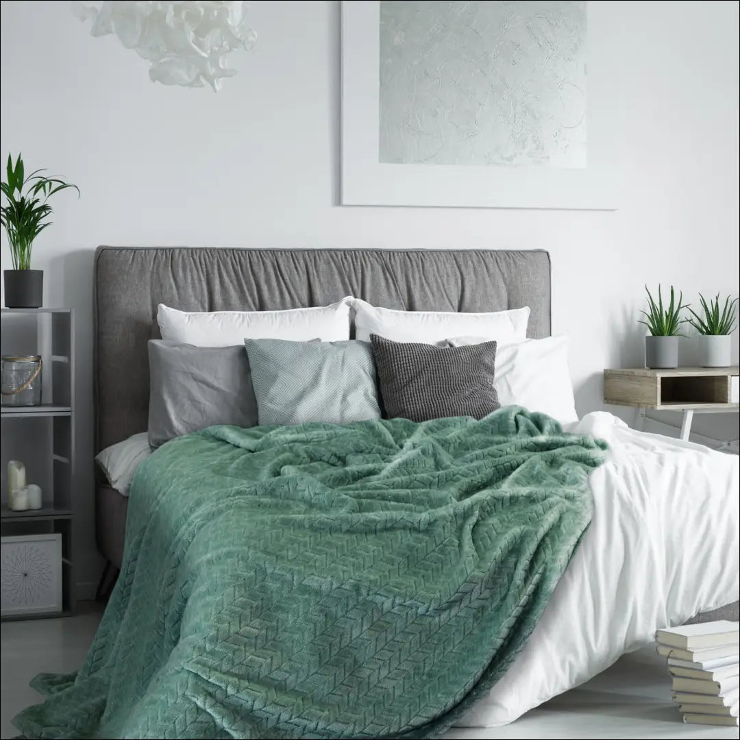 Pledas (70x160cm) DI10117 - €18 Save 70% __label:Pristatymas 1-2 d.d., color-turkis, material-poliesteris, pledai,