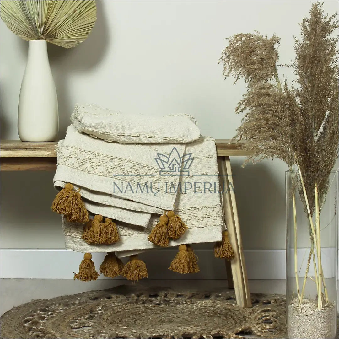 Pledas DI9090 - €17 Save 50% __label:Pristatymas 1-2 d.d., color-kremas, color-ruda, material-medvilne, notouch50 Iki