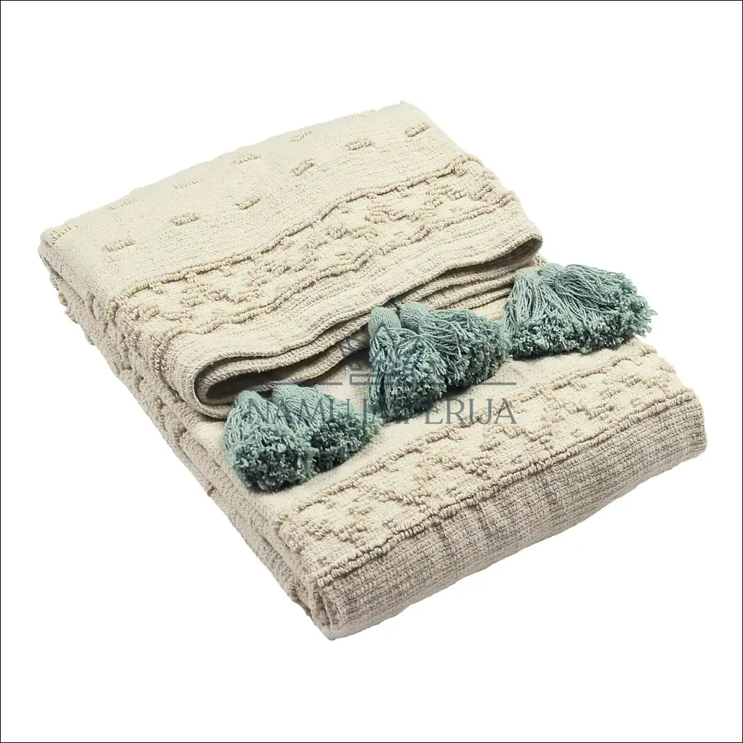 Pledas DI9091 - €17 Save 50% __label:Pristatymas 1-2 d.d., color-kremas, color-turkis, material-medvilne, notouch50 Iki