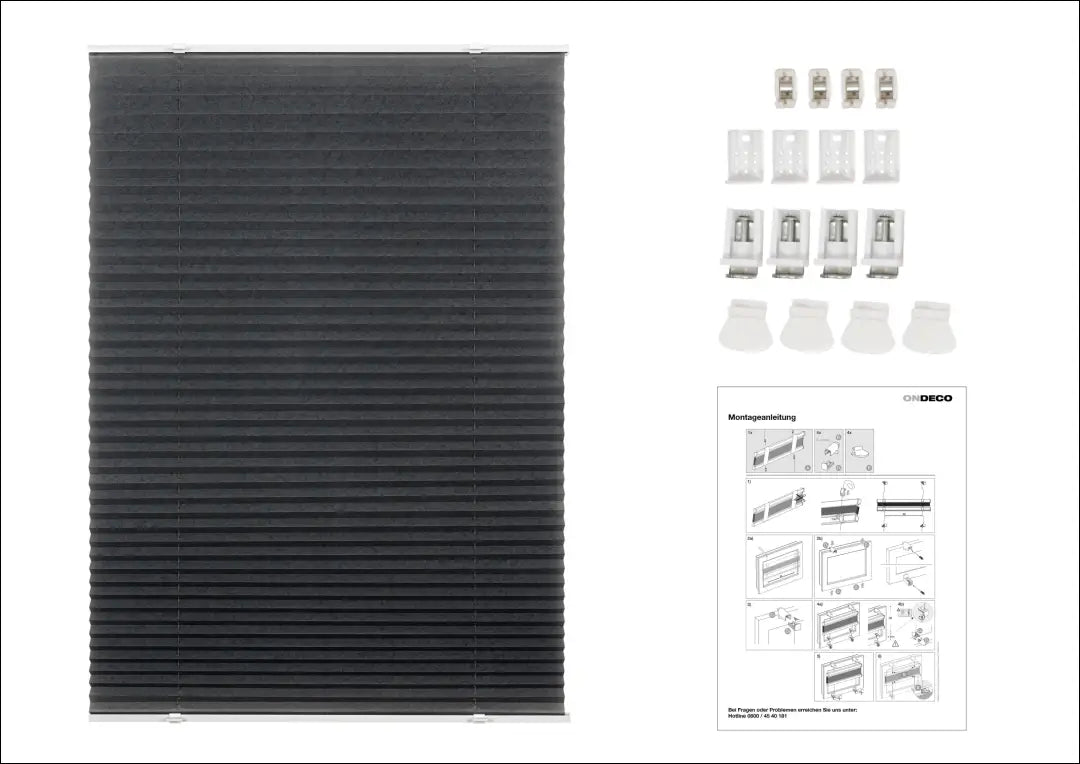 Plisuota žaliuzė DI10585 - €12 Save 50% __label:Pristatymas 1-2 d.d., color-pilka, material-poliesteris, tekstile,