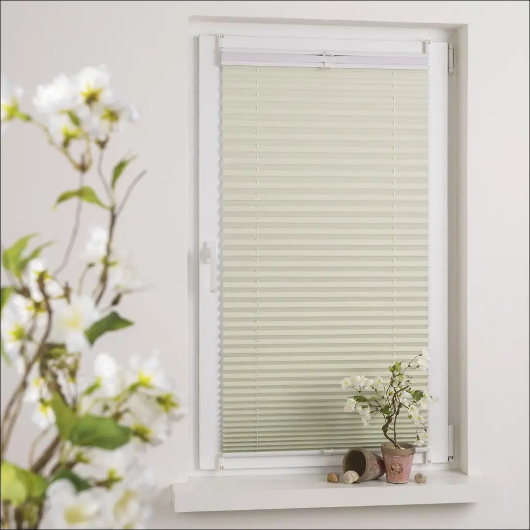 Plisuota žaliuzė DI11990 - €19 Save 50% __label:Pristatymas 1-2 d.d., color-balta, color-smelio, material-poliesteris,