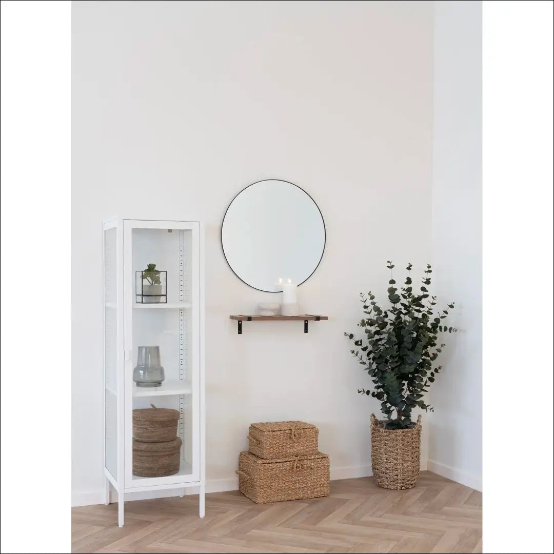 Plona vitrina 1 stiklinės durys plienas balta 40x35x140 cm RD512 - €162 Save 15% 100-200, __label:Pristatymas 5-14